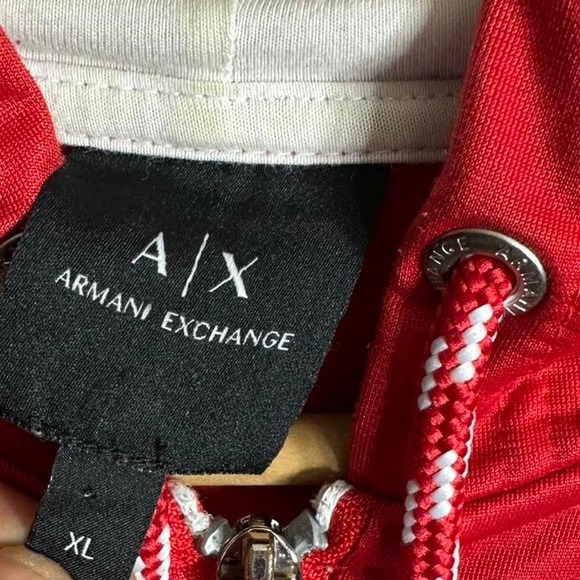 Armani Exchange Men's Hooded Full Zip Jacket Windbreaker Logo Tape Size XL - Picture 3 of 7